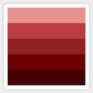 Gradient Red Stripes Sticker